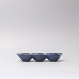 Edamame Triple Pod Dish 20cm Indigo Blue Glaze