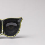 Edamame Triple Pod Dish 20cm Oribe Green Glaze