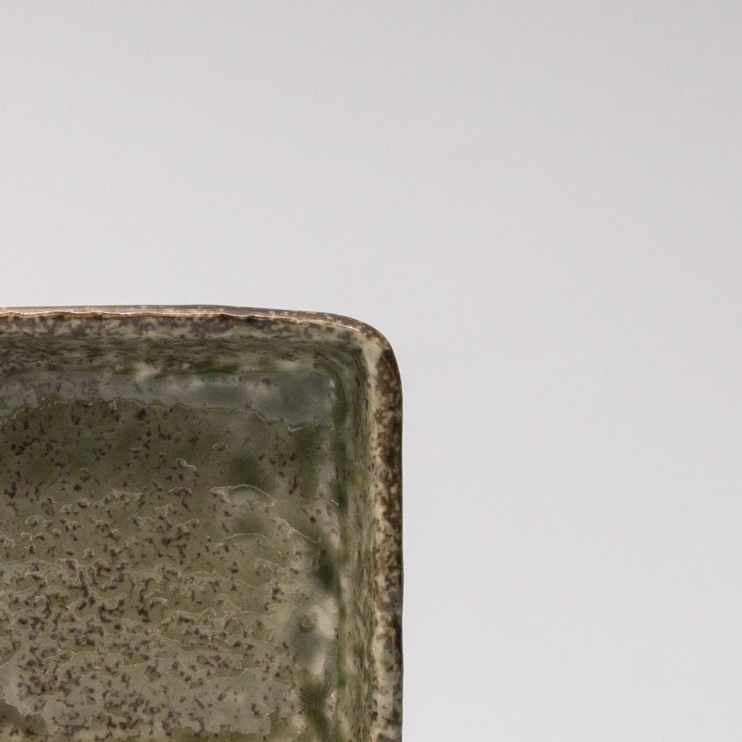 Sauce Dish Square 8cm Sage Glaze