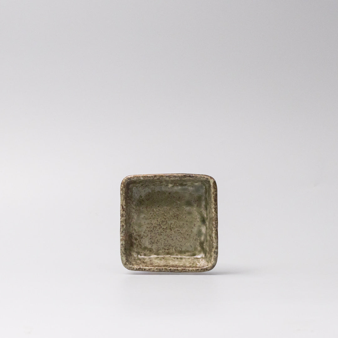 Sauce Dish Square 8cm Sage Glaze