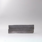 Plate Rectangular 33x11cm Matte Black Glaze