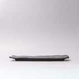 Plate Rectangular 33x11cm Matte Black Glaze