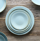 Shower Accessories: Tapas Plate 17cm Soda Blue Glaze