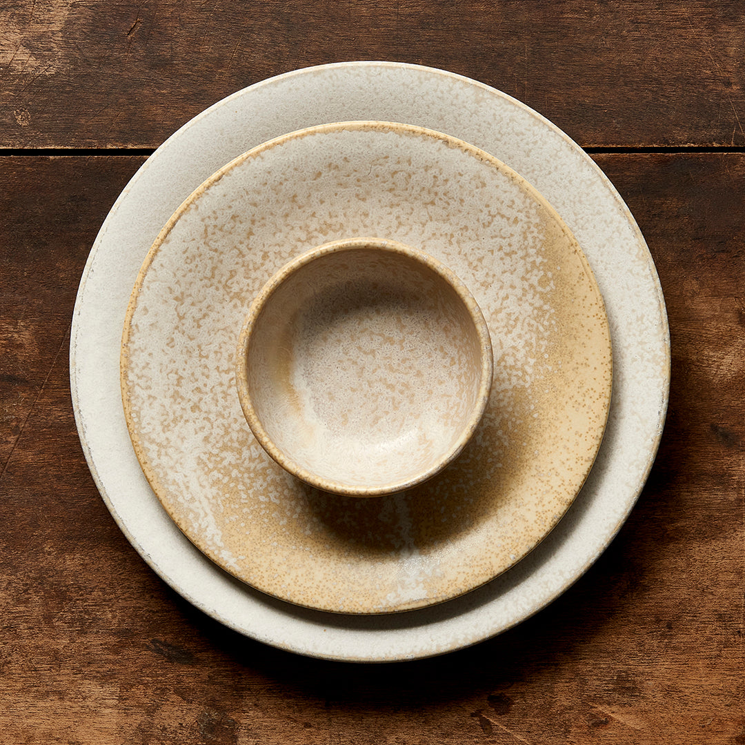 Tapas Plate 17cm White Fade Glaze