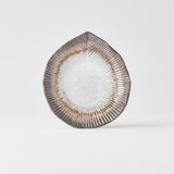 Plate Leaf Shape 16cm Akane Grey Glaze