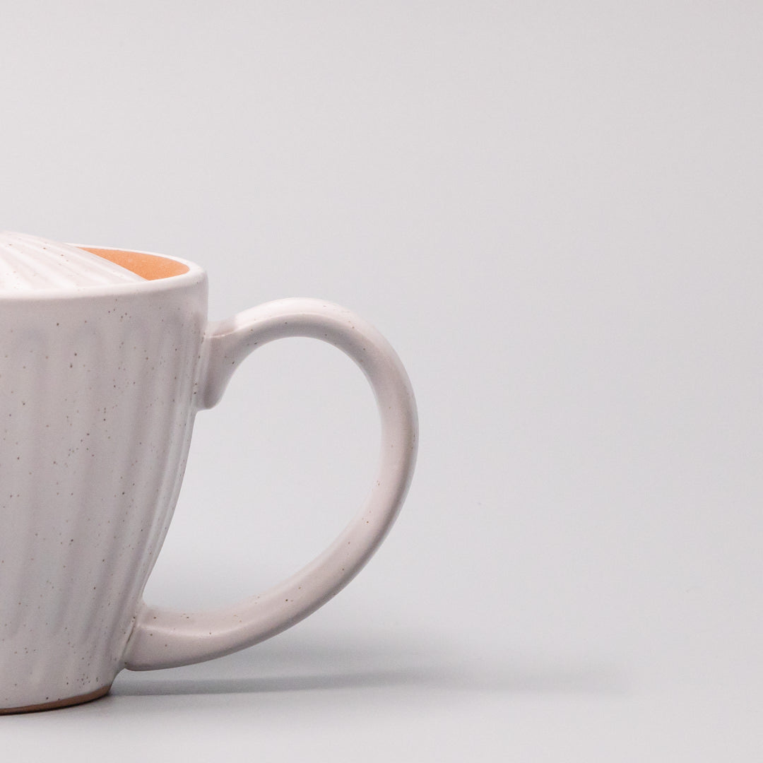 Teas & Accessories: Teapot 480ml Speckled White Ridge Glaze