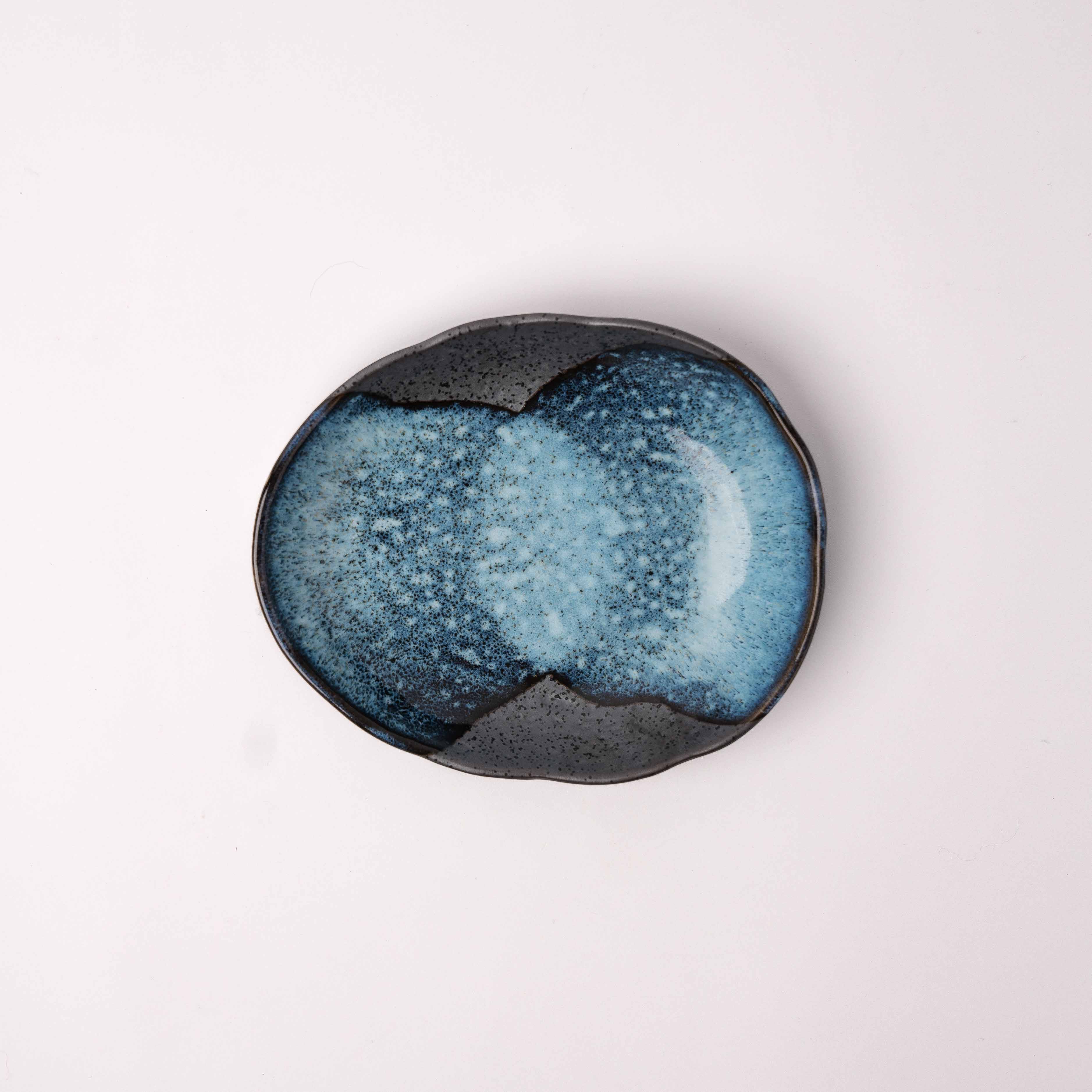 Organic Shallow Bowl 18.5cm Storm Glaze