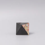 Vase Black Bright 4.5H Triangular