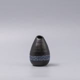 Vase Pinecone 10H Black Wave Design