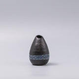 Vase Pinecone 10H Black Wave Design