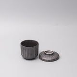 Coffee Tables: Cup Chawanmushi 170ml Matt Black Stripe Glaze