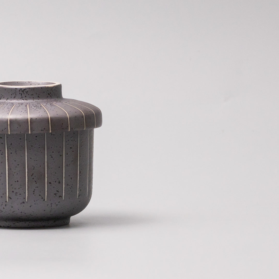 Coffee Tables: Cup Chawanmushi 170ml Matt Black Stripe Glaze