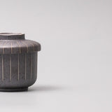 Coffee Tables: Cup Chawanmushi 170ml Matt Black Stripe Glaze