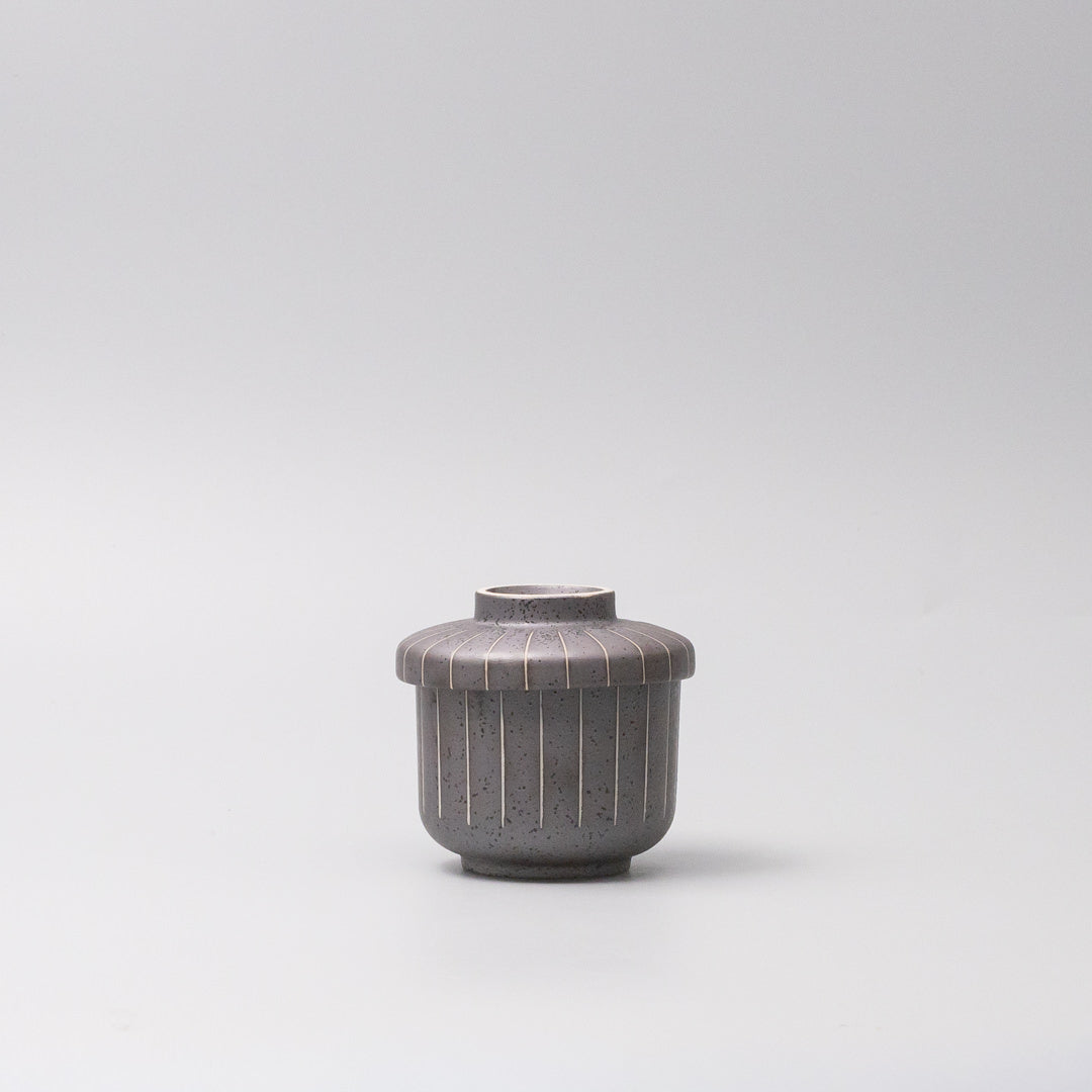 Coffee Tables: Cup Chawanmushi 170ml Matt Black Stripe Glaze