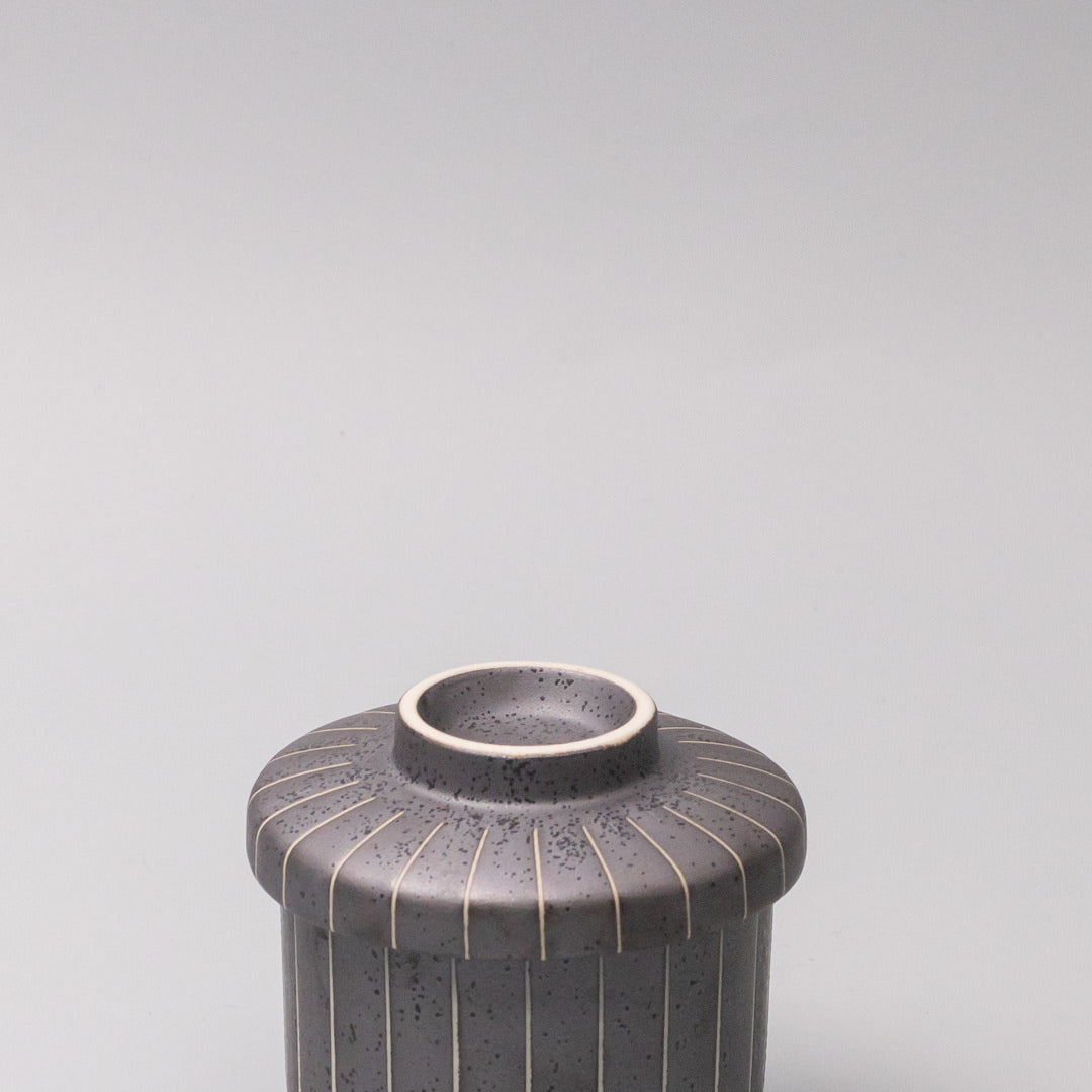 Coffee Tables: Cup Chawanmushi 170ml Matt Black Stripe Glaze