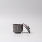 Coffee Tables: Cup Chawanmushi 170ml Matt Black Stripe Glaze