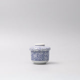 Teas & Accessories: Cup Chawanmushi 170ml Blue Paisley Glaze