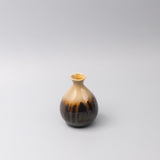 Teas & Accessories: Sake Jug 300ml Black Gloss Sunflower Drip Glaze