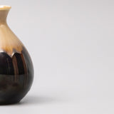 Teas & Accessories: Sake Jug 300ml Black Gloss Sunflower Drip Glaze