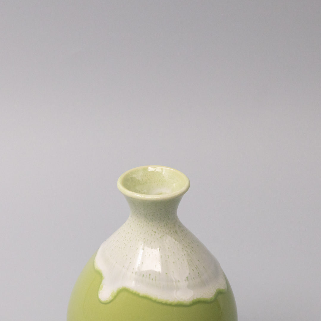 Condiments & Sauces: Sake Jug 300ml Pistachio White Drip