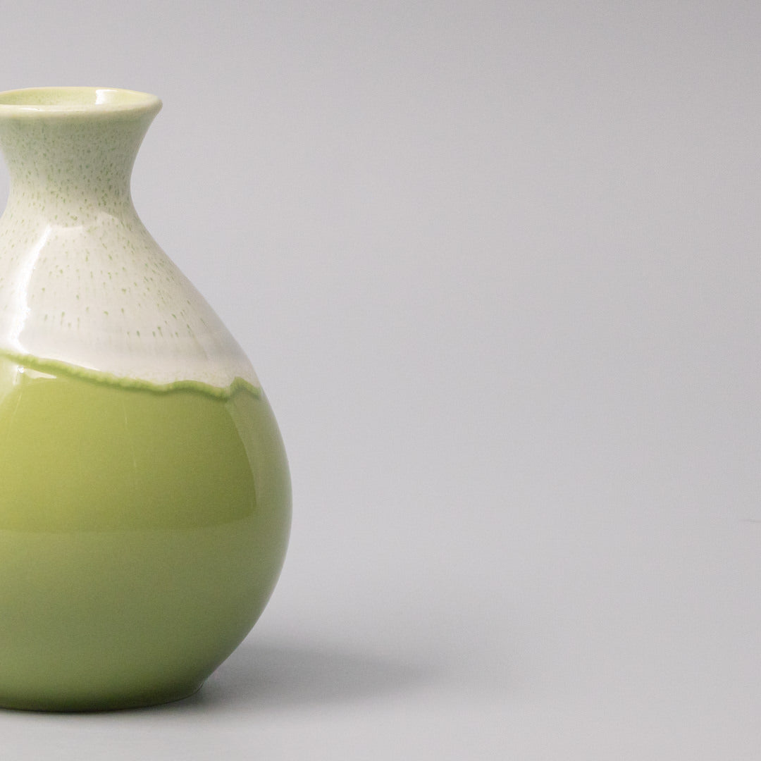Condiments & Sauces: Sake Jug 300ml Pistachio White Drip