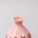 Teas & Accessories: Sake Jug 300ml Pink White Drip Glaze