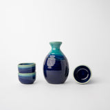 Candles & Diffusers: Sake Set for Four 330ml Cobalt Teal Glaze