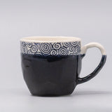 Disposable Cups: Mug in a Gift Box 260ml Navy Spiral Band Glaze