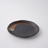 Kitchen & Bathroom DIY: Plate Flat 18cm Brushstroke Black Glaze