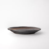 Kitchen & Bathroom DIY: Plate Flat 18cm Brushstroke Black Glaze