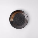 Kitchen & Bathroom DIY: Plate Flat 18cm Brushstroke Black Glaze