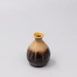 Teas & Accessories: Sake Jug 180ml Black Gloss Sunflower Drip Glaze