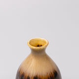 Teas & Accessories: Sake Jug 180ml Black Gloss Sunflower Drip Glaze