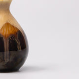 Teas & Accessories: Sake Jug 180ml Black Gloss Sunflower Drip Glaze