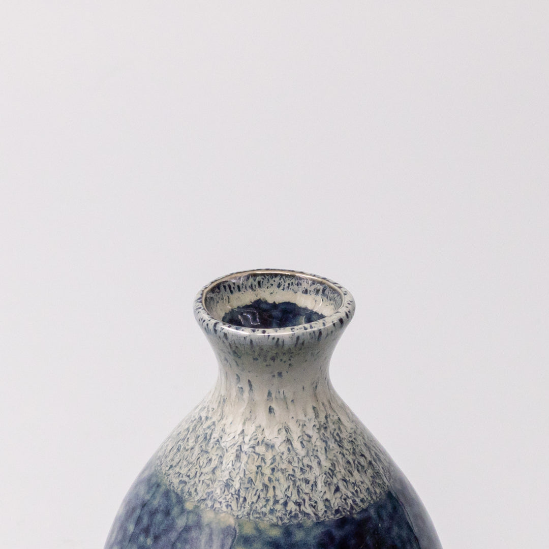 Oven Mitts & Pot Holders: Sake Jug 180ml Denim Drip Glaze