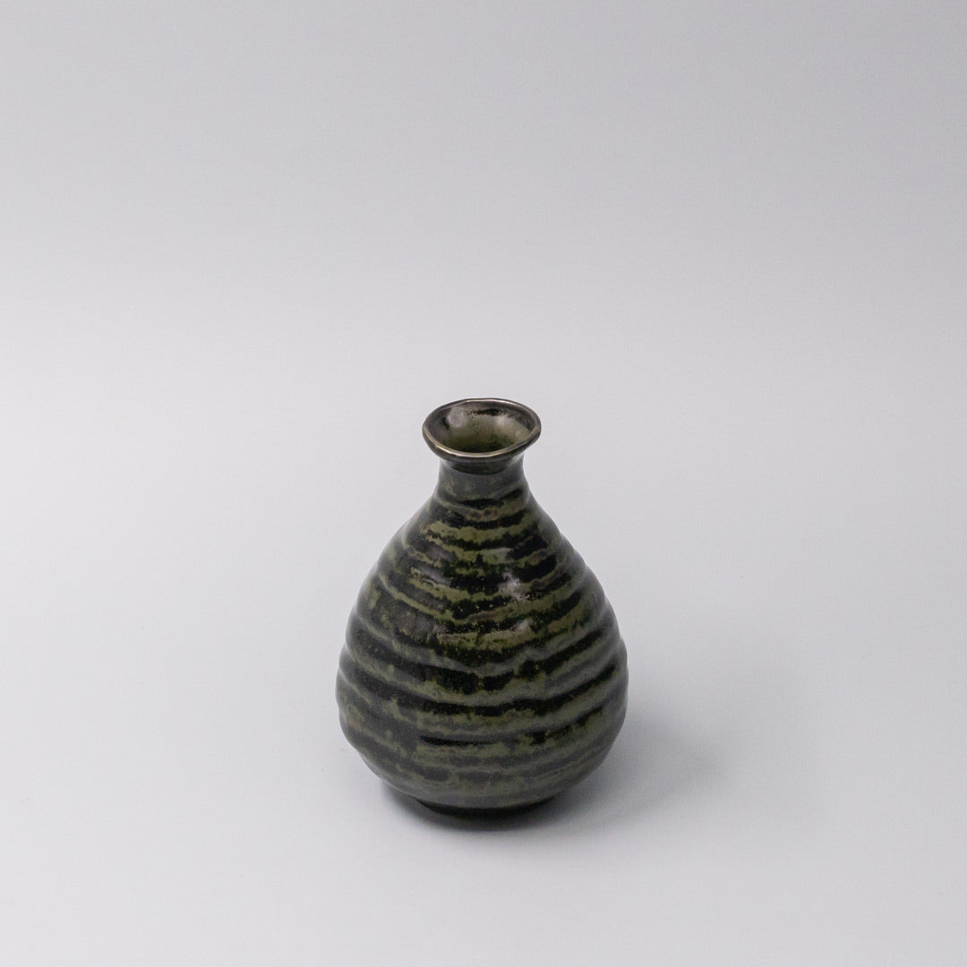 Wine Racks: Sake Jug 350ml Moss Black Glaze