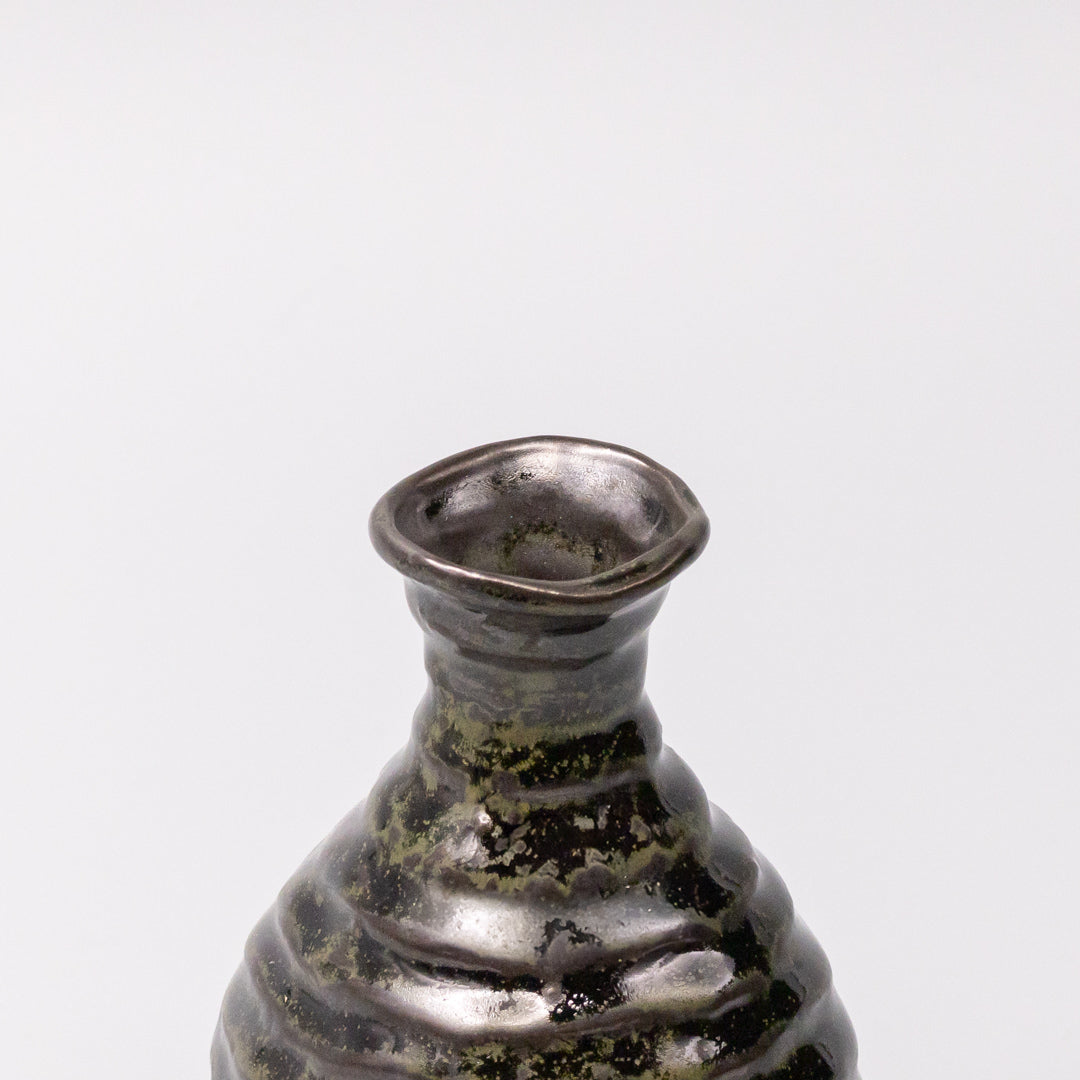Sake Jug 180ml Moss Black Glaze
