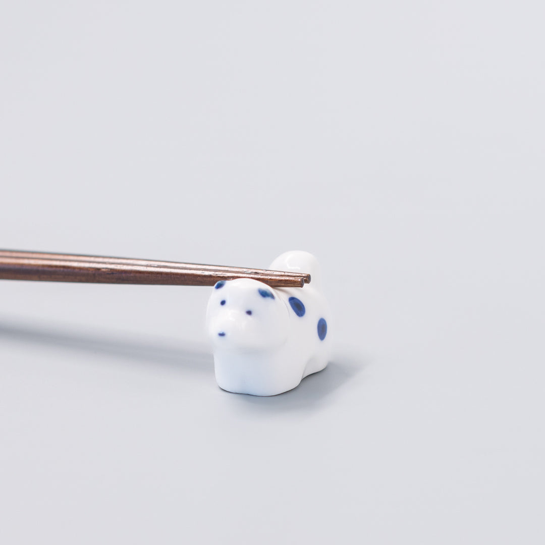 Chopstick Rest Shiba Dog White Navy