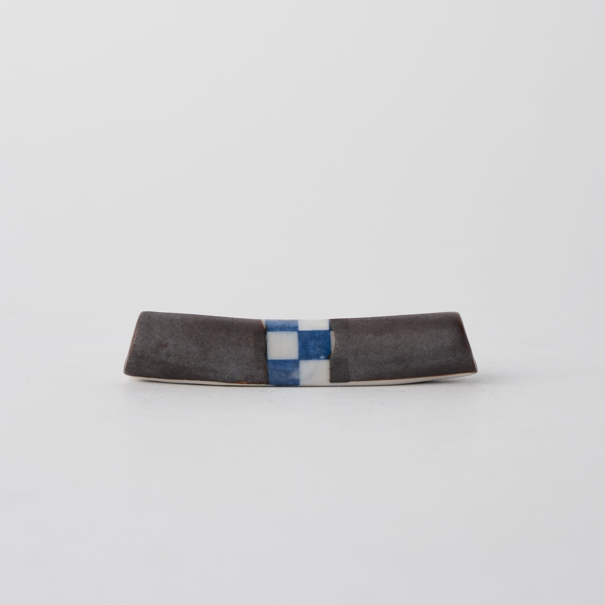 Chopstick Rest Cylinder Checker Black
