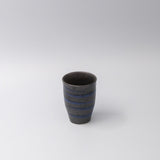 Drinkware: Sushi Mug 300ml Bright Blue Spiral On Black Design