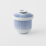 Disposable Cups: Cup Chawanmushi 150ml Blue Stripe Design