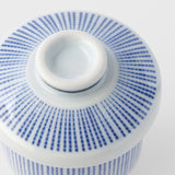 Disposable Cups: Cup Chawanmushi 150ml Blue Stripe Design