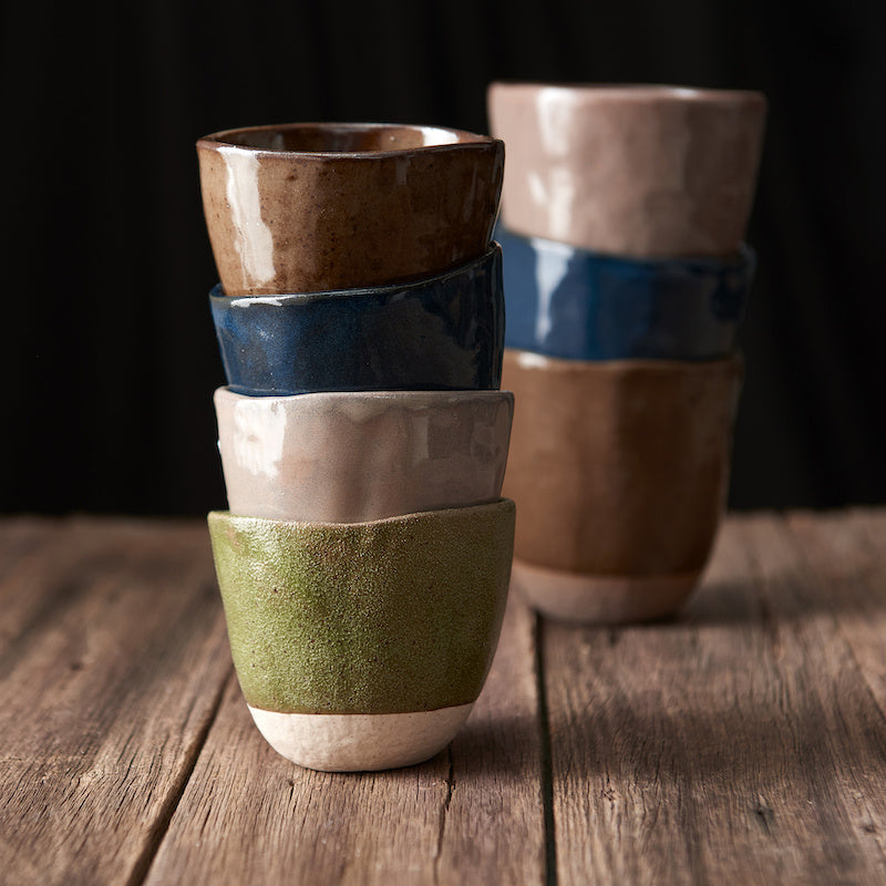 Teas & Accessories: Lopsided Mug 200ml Sakura Pink Glaze