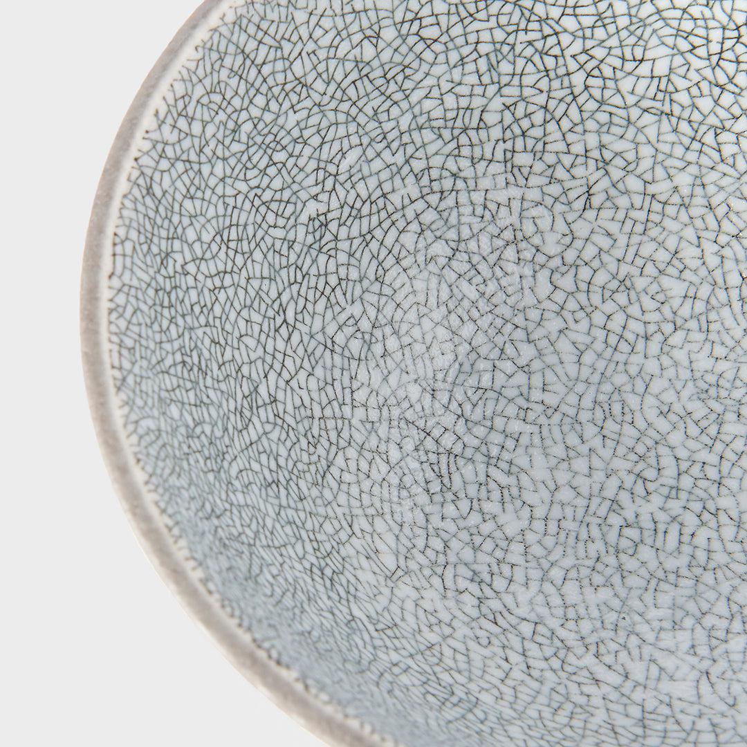 Bowl 15cm Crazed Grey Glaze
