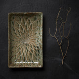 Boating Accessories: Sushi Plate 22cm Forest Green Net Design