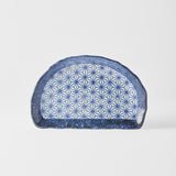 Umbrellas & Sunshades: Plate Tempura 21cm Indigo Blue Starburst Design