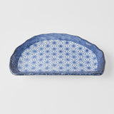 Umbrellas & Sunshades: Plate Tempura 21cm Indigo Blue Starburst Design