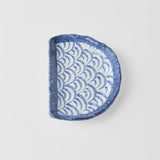 Umbrellas & Sunshades: Plate Tempura 21cm Indigo Blue Wave Design