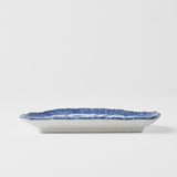 Umbrellas & Sunshades: Plate Tempura 21cm Indigo Blue Wave Design