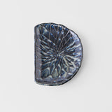 3D Wall Art: Plate D Shaped 21cm Indigo Blue Design